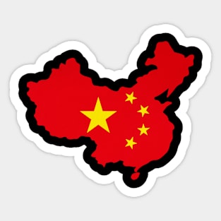 China Map Flag, I love China, Beautiful China Sticker